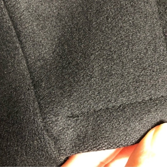 J.gallery Vintage wool blend black Full lined buttoned peacoat jacket size 9/10 - Picture 7 of 7